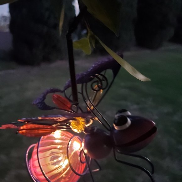 Solar LED Colorful Whimsical Butterfly, Garden Decor - Picture 2 of 3